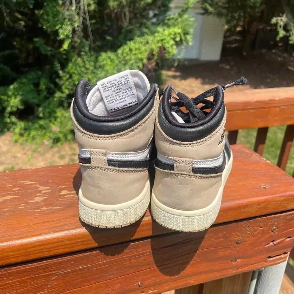 Jordan Youth 1.5  Retro High OG Latte Black and White Sneakers